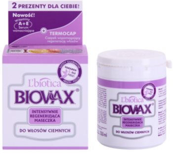 L'biotica Biovax Dark Hair intenzivní vlasová maska pro hydrataci a lesk