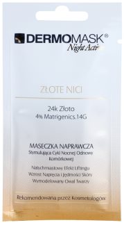 L’biotica DermoMask Night Active lifting in učvrstitvena maska z 24-karatnim zlatom
