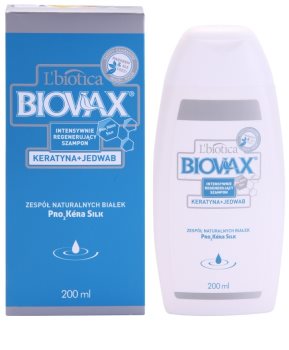 L’biotica Biovax Keratin & Silk stärkendes Shampoo mit Keratin Komplex