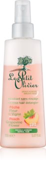 Le Petit Olivier Peach & Grapevine Flower bezoplachový kondicionér ve spreji
