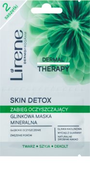 Lirene Dermal Therapy Skin Detox mascarilla mineral limpiadora de arcilla para pieles grasas y mixtas