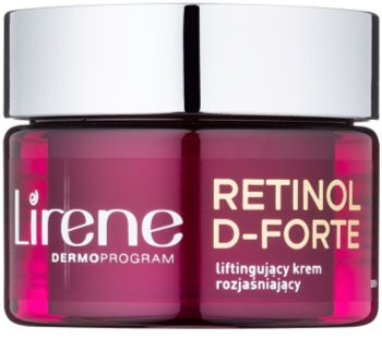 Lirene Retinol D-Forte 70+ crema iluminadora de día con efecto lifting
