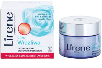 Lirene Sensitive Skin výživný protivráskový krém SPF 15