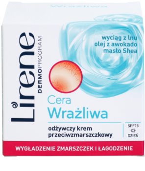 Lirene Sensitive Skin výživný protivráskový krém SPF 15