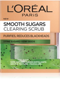 L’Oréal Paris Smooth Sugars Scrub esfoliante de limpeza anticravos