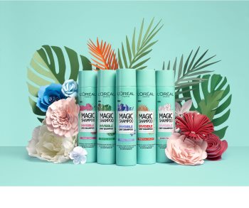 L’Oréal Paris Magic Shampoo Rose Tonic suchý šampon pro objem vlasů, který nezanechává bílé stopy