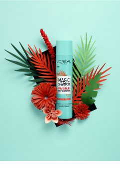 L’Oréal Paris Magic Shampoo Tropical Splash сух шампоан за обем на косата, неоставящ бели следи