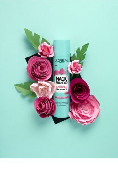 L’Oréal Paris Magic Shampoo Rose Tonic suchý šampon pro objem vlasů, který nezanechává bílé stopy