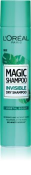 L’Oréal Paris Magic Shampoo Vegetal Boost Trockenshampoo für mehr Haarvolumen, hinterlässt keine weißen Stellen
