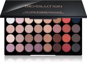 Makeup Revolution Flawless Matte 2 paleta de sombras de ojos con un espejo pequeño