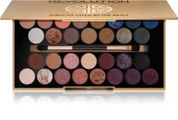 Makeup Revolution Fortune Favours the Brave szemhéjfesték paletta tükörrel és aplikátorral