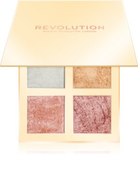 Makeup Revolution Face Quad paleta rozjasňovačů