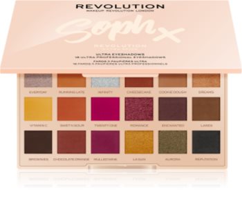 Makeup Revolution Soph X Extra Spice paleta de sombras de ojos con un espejo pequeño