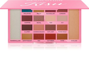 Makeup Revolution X Kisu paleta osvetljevalcev in senčil za oči