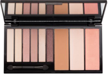 Makeup Revolution Euphoria Bare multifunkční paleta se zrcátkem a aplikátorem