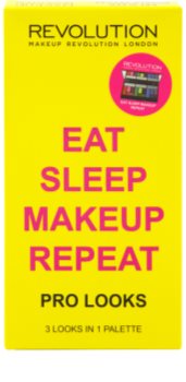 Makeup Revolution Pro Looks Eat Sleep Makeup Repeat paleta očních stínů