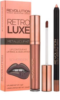 Makeup Revolution Retro Luxe kit à lèvres effet métallisé