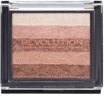 Makeup Revolution Shimmer Brick autobronzant și iluminator 2 in 1