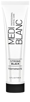 MEDIBLANC Strong Black dentrífico para proteção total dos dentes com efeito branqueador
