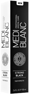 MEDIBLANC Strong Black dentrífico para proteção total dos dentes com efeito branqueador