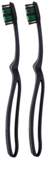 Megasmile Black Whitening Loop Toothbrush with Activated Charcoal and Thicker Handle