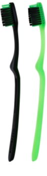 Megasmile Black Whitening Ortho cepillo de dientes con carbón activado para usuarios de ortodoncia fija y puentes