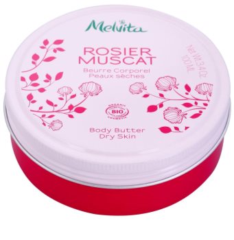 Melvita Hip Rose manteiga corporal nutritiva para pele muito seca