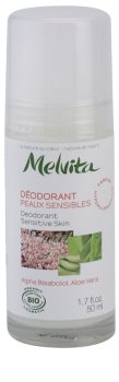 Melvita Les Essentiels deodorant roll-on fara continut de aluminiu pentru piele sensibila