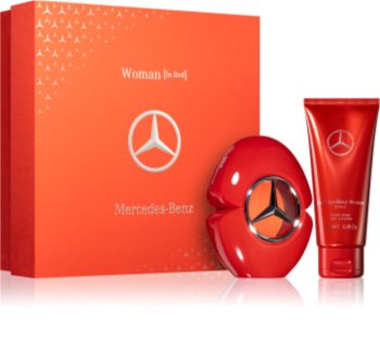 mercedes-benz mercedes-benz woman in red woda perfumowana 90 ml   zestaw 