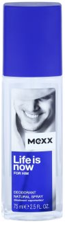 Mexx Life is Now for Him Deo mit Zerstäuber für Herren 75 ml