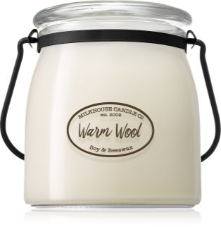 Milkhouse Candle Co. Creamery Warm Wool dišeča sveča Butter Jar