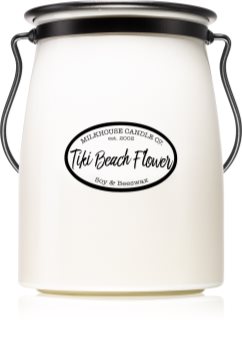 Milkhouse Candle Co. Creamery Tiki Beach Flower vela perfumada 624 g Butter Jar