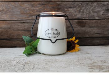 Milkhouse Candle Co. Creamery Tuscan Garden mirisna svijeća 624 g Butter Jar
