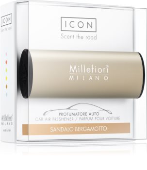 Millefiori Icon Sandalo Bergamotto parfum pentru masina Metallo