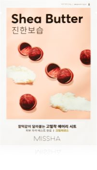 Missha Airy Fit Shea Butter plátýnková maska s vysoce hydratačním a vyživujícím účinkem