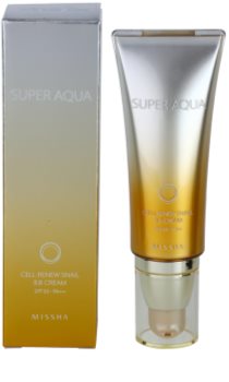 Missha Super Aqua Cell Renew Snail crema BB con extracto de baba de caracol