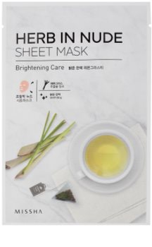 Missha Herb in Nude máscara em folha com efeito iluminador