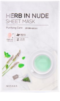 Missha Herb in Nude plátýnková maska s čisticím efektem