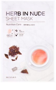 Missha Herb in Nude maska iz platna z hranilnim učinkom