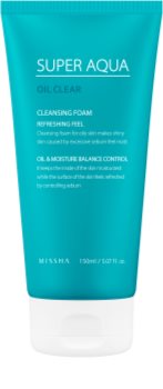 Missha Super Aqua Oil Clear osvěžující čisticí pleťová pěna