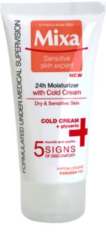 MIXA 24 HR Moisturising crema hidratante y nutritiva para calmar y fortalecer pieles sensibles