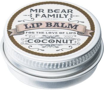 Mr Bear Family Coconut balzám na rty pro muže