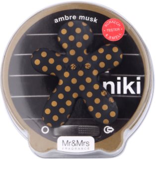 Mr & Mrs Fragrance Niki Ambre Musc Car Air Freshener Refillable