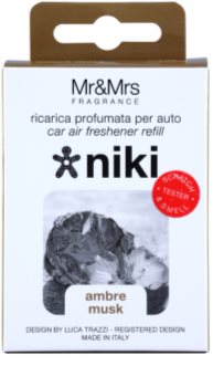 Mr & Mrs Fragrance Niki Ambre Musc parfum pentru masina Refil