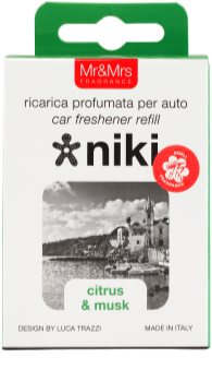 Mr & Mrs Fragrance Niki Citrus & Musk Désodorisant voiture recharge