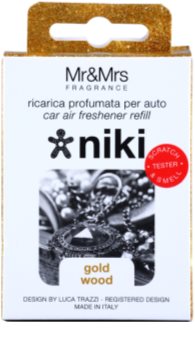Mr & Mrs Fragrance Niki Gold Wood Car Air Freshener Refill