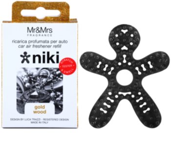 Mr & Mrs Fragrance Niki Gold Wood Car Air Freshener Refill