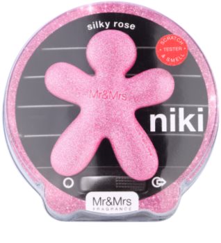 Mr & Mrs Fragrance Niki Silky Rose vůně do auta plnitelná