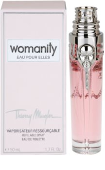 Mugler Womanity Eau pour Elles Eau de Toilette Damen 50 ml Nachfüllbar