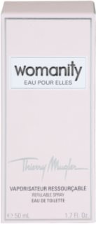 Mugler Womanity Eau pour Elles Eau de Toilette Damen 50 ml Nachfüllbar